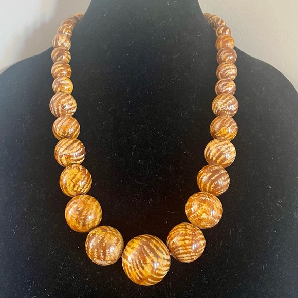 🏖️SOLD🏖️ Miriam Jasper Stone Necklace, Antique/Vintage - Picture 2 of 7